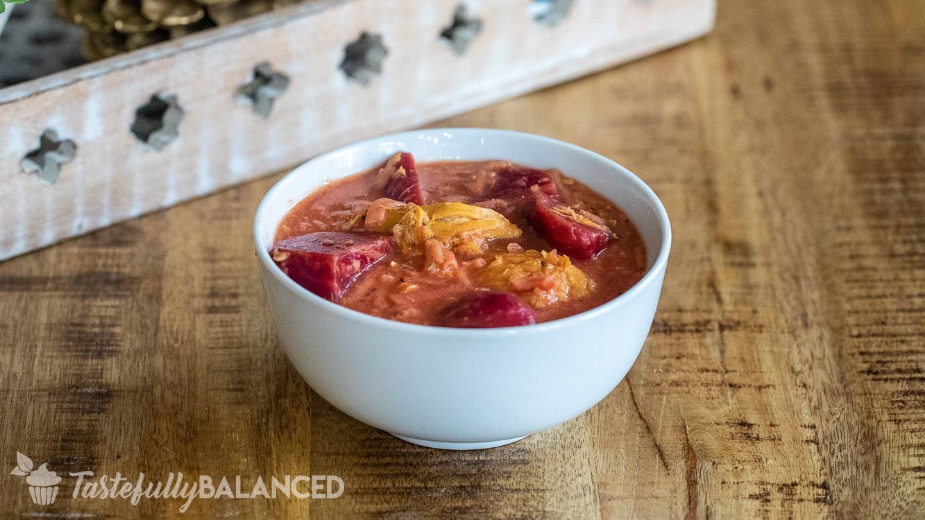 Chicken Noodle Beet Soup