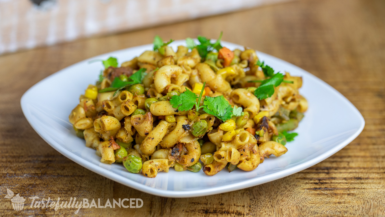 Vegetarian Indian-Inspired Macaroni